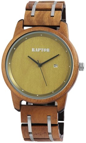 Raptor Watches houten herenhorloge / wood watch - bruin