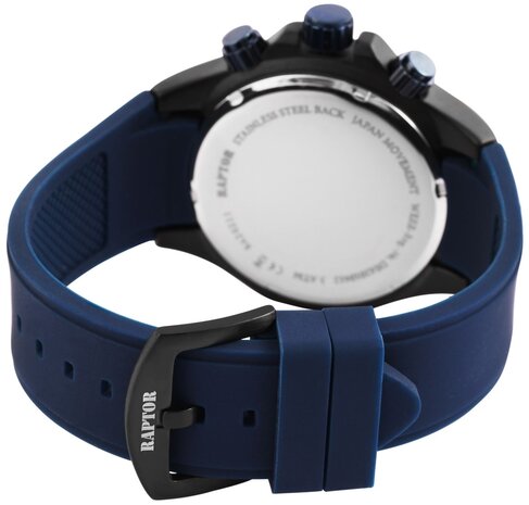 Raptor Watches herenhorloge met rubberen band - blauw
