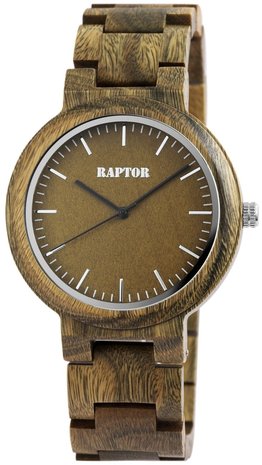 Raptor Watches houten herenhorloge / wood watch - groen / bruin