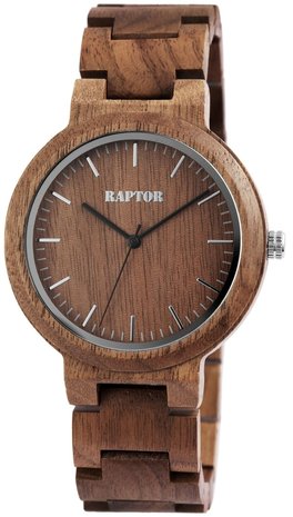 Raptor Watches houten herenhorloge / wood watch - bruin