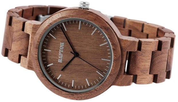 Raptor Watches houten herenhorloge / wood watch - bruin