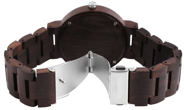 Raptor Watches houten herenhorloge / wood watch - donkerbruin