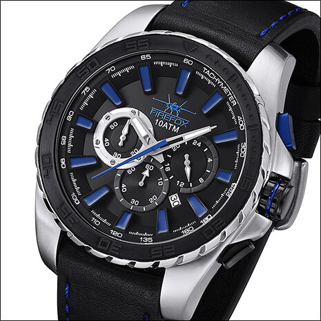 Firefox FIRESTORM chronograph horloge - zwart / blauw