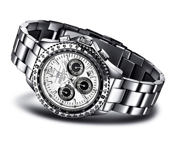 Firefox RACER chronograph horloge - zilver