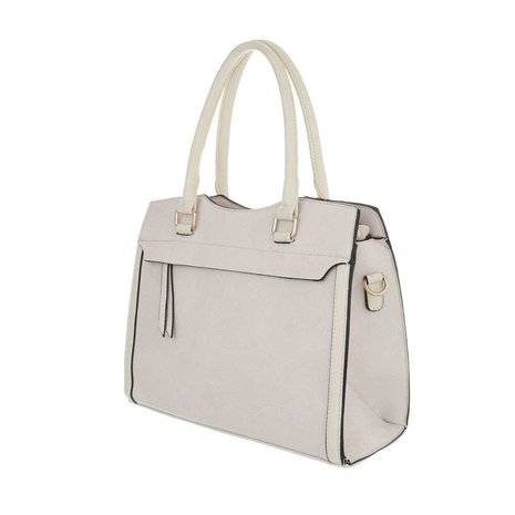 Dames tas / handtas met afneembare schouderband - beige