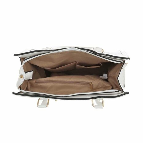 Dames tas / handtas met afneembare schouderband - beige