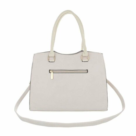 Dames tas / handtas met afneembare schouderband - beige