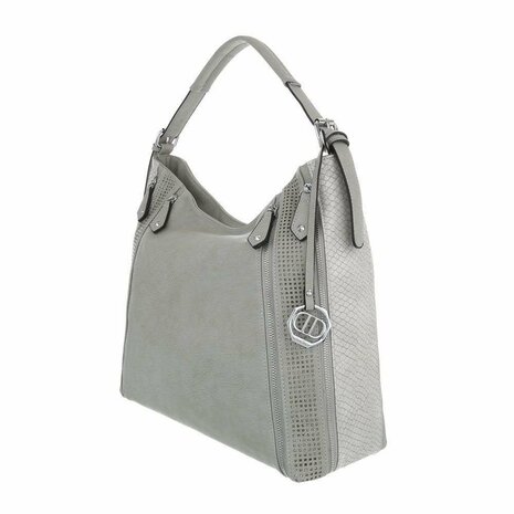 Dames tas / handtas met afneembare schouderband - grijs