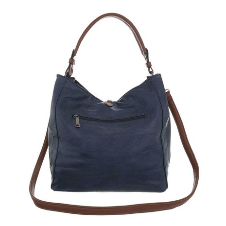 Dames tas / handtas met studs en afneembare schouderband - blauw