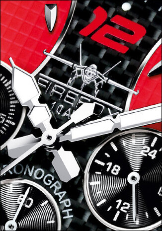 FireFox Chronograph RACER FFS15-105 carbon black / red