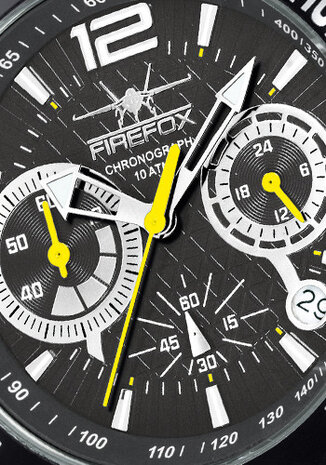 FireFox Chronograph SILVER SURFER FFS13-115 black / yellow