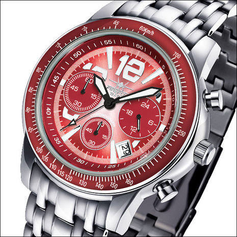 FireFox Chronograph AIRLINER FFS04-105C red