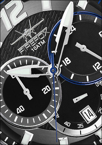 FireFox Chronograph SKYWOLF FFS200-102A black / blue