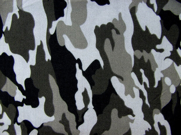 Kolsjaal legerprint - grijs / zwart