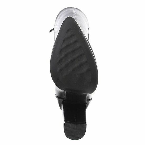 Dames hoge laarzen / high heels knielaarzen - zwart