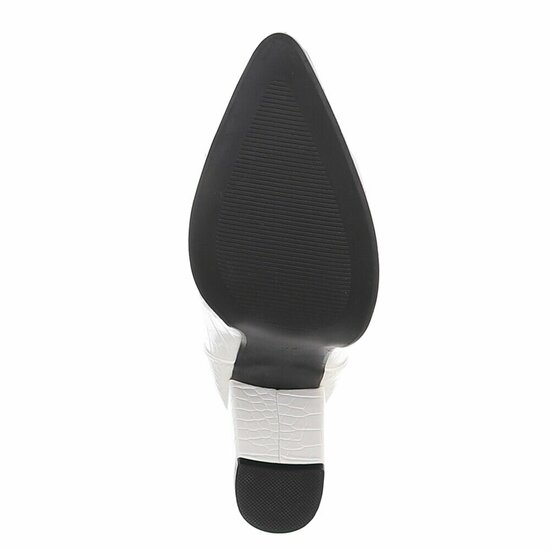 Dames hoge laarzen / high heels knielaarzen - wit