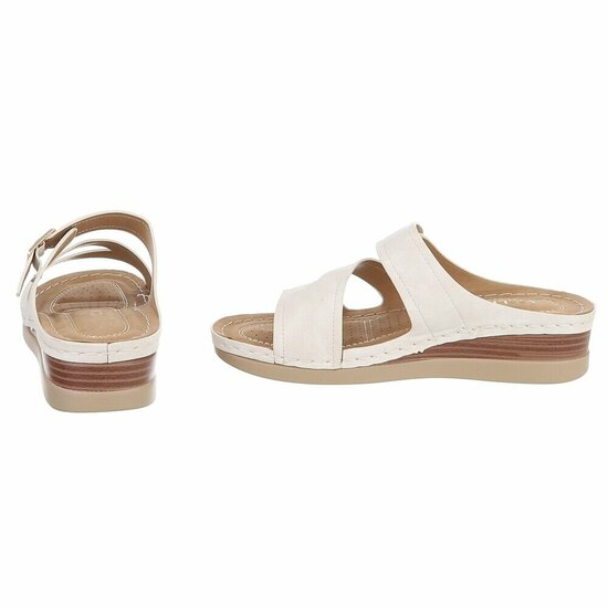 Dames medi comfort slippers - wit