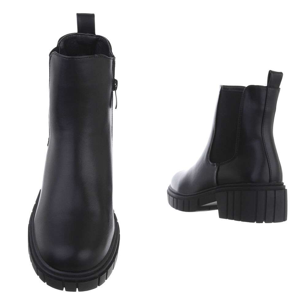 Dames enkellaarzen / chelsea boots met ketting - zwart - Lunamex Jewelry \u0026  Watches