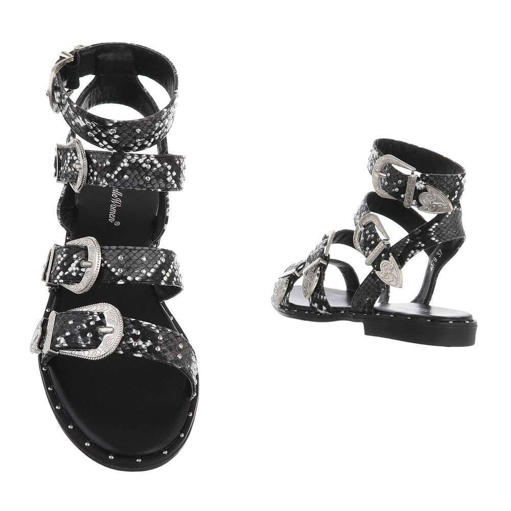 Dames sandalen met gespen - zwart / - Lunamex Jewelry & Watches