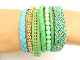 Brazilian bracelet / Hipanema Style Ibiza armband - groen