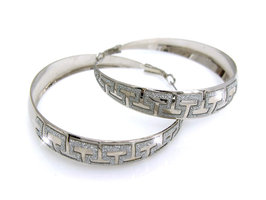 Creolen Ø58mm gediamantiseerd - verzilverd