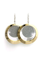 Oorhangers gediamantiseerd - bicolor doublé