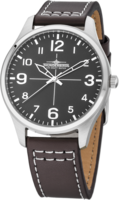 Thunderbirds Basic herenhorloge met lederen band - donkerbruin / zwart