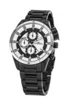 Thunderbirds FightingSteelPro chronograph herenhorloge met stalen band - zilver / zwart