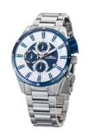 Thunderbirds FightingSteelPro chronograph herenhorloge met stalen band - blauw / zilver