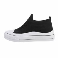 Dames instap sneakers / slip-on gympen - zwart