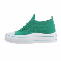 Dames instap sneakers / slip-on gympen - groen