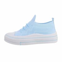 Dames instap sneakers / slip-on gympen - lichtblauw
