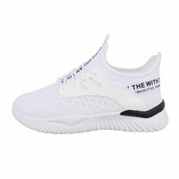 Dames instap sneakers / slip-on instappers - wit