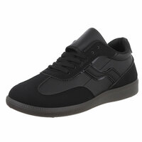 Dames retro sneakers / lage gympen - zwart