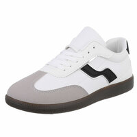 Dames retro sneakers / lage gympen - wit