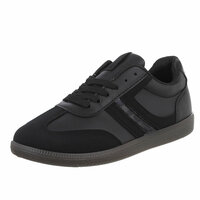 Dames retro sneakers / lage gympen - zwart