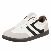 Dames retro sneakers / lage gympen - wit / zwart