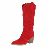 Dames hoge cowboy laarzen / western boots - rood