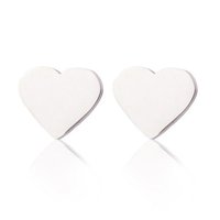 Oorstekers / ear studs staal - hart