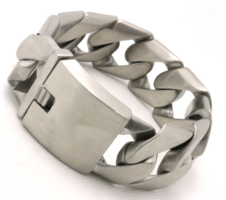 Heren armband RVS edelstaal / extra breed 30mm - mat / geborsteld