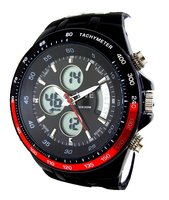 Vive analoog / digitaal horloge - zwart / rood