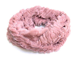 Dames sjaal / loop kolsjaal imitatiebont - oudroze