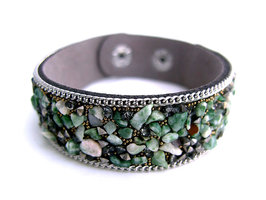 Dames armband met natuursteen - boomagaat