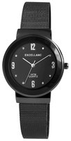 Excellanc dameshorloge met stalen band - zwart