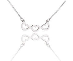 Ketting met hanger hart - edelstaal