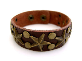 Armband leder met studs