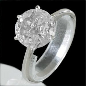 Zilveren ring met zirkonia - white