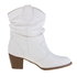 Dames cowboy laarzen / enkellaarsjes - wit_