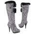 Dames laarzen / high heels met bont en strass - panter_