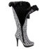 Dames laarzen / high heels met bont en strass - panter_